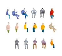 Figurines Peintes De Passagers Assis Train Miniature 1:100 Ho Tt, 100