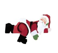 Figurines Père Noël Mignon Père Noël Panneau De Clôture | Décoration Clôture Père Noël Curieux Pour Maison Extérieur Pelouse Fêtes Jardin Terrasse Cour Porche Entrée de