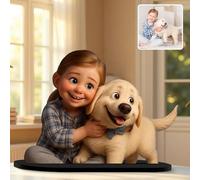 Figurines Photo Personnalisées Décorations Photo en Acrylique Personnalisées Ornements Portrait Uniques pour Bureaux/Maisons Cadeaux d'anniversaire et de Noël Parfaits pour les Familles/Couples/Amis