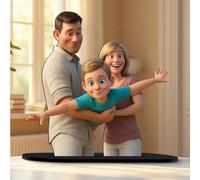 Figurines Photo Personnalisées Décorations Photo en Acrylique Personnalisées Ornements Portrait Uniques pour Bureaux/Maisons Cadeaux d'anniversaire et de Noël Parfaits pour les Familles/Couples/Amis