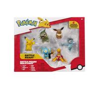 Figurines Pokémon JAZWARES Battle Figure Multipack 6 figurines peintes 5 cm Rouge/Blanc/Jaune