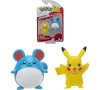 Figurine Pokemon Jouet 5 cm Pikachu & Marill - Pokemon Figure de Combat Nouvo 2023 - sous Licence Officielle Jouet Pokemon
