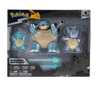 Bizak Pokemon 63222773 Multipack Evolution Triple, Évolution de Squirtle y Compris Wartortle et Blastoise, Les Figurines grandissent Selon l'évolution, de 5, 8 et 12 cm, à partir de 4 Ans