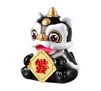 Figurines Pour Tableau de Bord,Décorations De Bureau Danse Du Lion Nouvel An Chinois Alimentées Par Énergie Solaire,Décoration Figurine Intérieur Auto | Pour Collectionneurs Berlines Camions Bureau Ma
