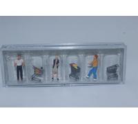 Figurines Preiser 10488 Clients Avec Chariot De Courses 1:87 H0 NEUF Dans L'OVP