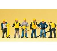 Figurines Preiser H0 (10035): Équipe de Construction des Rails