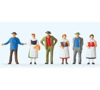 Visiteurs de marché rural (x6) - PREISER 14048 - HO 1/87