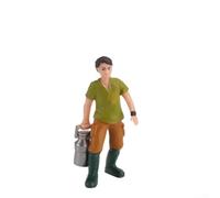 Figurines réalistes de berger et d'agriculteur pour modélisme qui entraîne des personnes peintes en PVC pour améliorer l'attrait visuel (ZQ710)