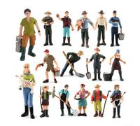 Figurines réalistes de fermier et de berger pour trains miniatures, donnez vie à vos scènes (ZQ711)