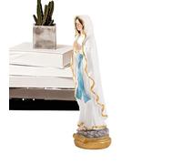 Figurines Religieuses - Statuette Catholique en Résine de la Sainte Vierge - Artisanats Décoratifs Faits à la Main de 29 cm pour Maison Église Jardin Intérieur Prière Extérieur Terrasse Entrée Patio