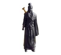 Figurines Sculpture de, sculpture de, décoration de bureau - Ornement de statue de chevalier errant,Pot Suiseki, ornements artisanaux décoratifs pour SUV, Aquarium, bureaux