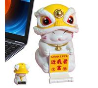Figurines solaires dansantes mignonnes en forme de lion chinois - Jouet de danseur à pompons, statues balançoires de bureau, décoration de tableau de bord de voiture amusante pour bureau, décoration