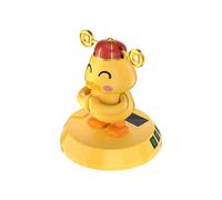 Figurines solaires vacillantes | Joli canard jaune avec tête mobile - Figurine de danseuse oscillante avec panneau de parking pour SUV, berline, camion, monospace - Pour adultes, hommes, femmes