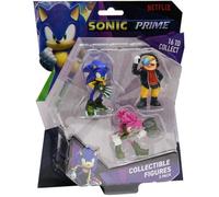 Figurines - Sonic - Sonic Prime - Pack de 3 figurines - Multicolore - Pour enfants à partir de 3 ans