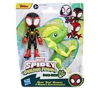Spidey et Ses Amis Extraordinaires Dino-Webs, Figurines Miles « Spin » Morales et Marvel's Electrosaurus