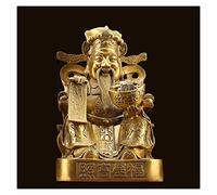 Figurines, Statues/Ornements Feng Shui, Décor Cuivre Dieu de la Fortune Cadeau du Nouvel an Chinois Décor Attirer la Richesse et la Bonne Chance Dieu de la Richesse Parfait pour Votre mais
