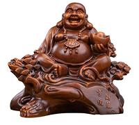 Figurines, Statues/Ornements Feng Shui, Statue de Bouddha Rieur Tenant Un Lingot, Figurine Dieu de la Richesse, Sculpture, Richesse, Prospérité, Artisanat, Décoration de Maison ou de burea