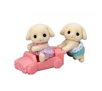 Figurines Sylvanian Families-Jumelles Lapin Flora