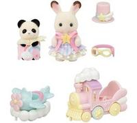 Sylvanian Families - Le Petit Train des Nuages - 2 Figurines Incluses - Plongez dans l'univers de la Famille Sylvanian - Figurines Miniatures - Jouet Enfant 3 Ans et + - 5819
