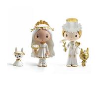 Figurines Tinyly - DJECO - Marguerite et Leopold - Blanc - Mixte - 2 figurines et 2 compagnons