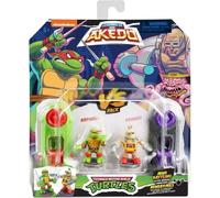 Figurines Tortues Ninja - Akedo - Raphael vs Rocksteady - Extérieur - 6 ans - Multicolore