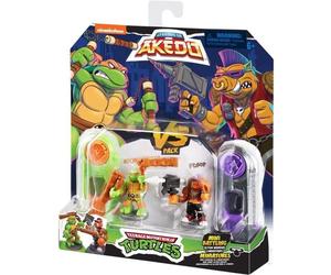 Figurines Tortues Ninja Michelangelo vs Bebop - Akedo - Coffrets duel a collectionner