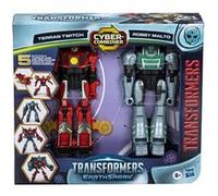 Figurines Transformers EarthSpark Cyber-Combiner Terran Twitch et Robby Malto Multicolore F