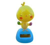 Figurines Vehicle, Solar Dancing Toy, 3.94x1.97 inches Chick Ornament Figure, Non-Slip Base, Adorable Animal Design, Ideal for Vehicle Console, Auto Interior, Home, Cute Decoration