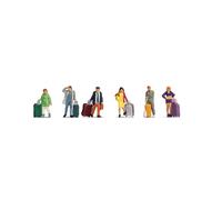 Noch® Figurines de voyageurs H0 – Adultes debout avec bagages