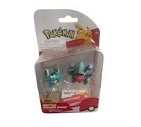 Pokémon PKW2645 - Battle Figure Pack - Milza & Froxy, Figurines Officielles détaillées 5 cm