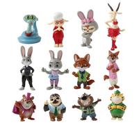 Figurines Zootopie - Jouets Enfants - Lot 12 Pièces - Univers Disney