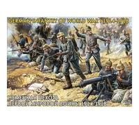 Figurines - ZVEZDA - Infanterie allemande première guerre mondiale - 41 figurines - 1 mitrailleuse - Non peintes