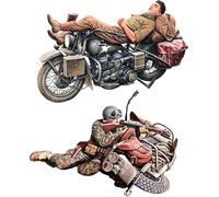 MiniArt Kit de figurines Rest & Fighting U.S. Soldiers avec motos WLA – 1/35 – 2 soldats (53068)