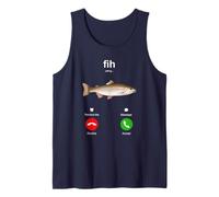 Fih Calling Remind me Message Decline Accept Phone Call Fish Débardeur