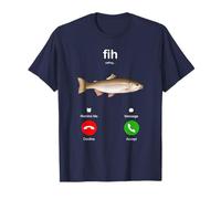 Fih Calling Remind me Message Decline Accept Phone Call Fish T-Shirt