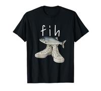 Fih Shoes Fish Funny Fit Pun Meme Fih Calling Humour T-Shirt