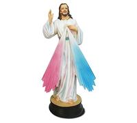 Fiico Jesus Miséricordieux CM 30 Peinte À Main Bleu Figurine