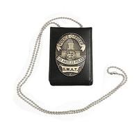Fiico Porte-badges LA Police SWAT Officier, Noir, Accessoires, Cosplay, Event access