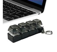Fiidget Keyboard Fidget Toy For Adults Fidget Clicker décompressiion Keychain Stress Relief Presents For Adult To Relief Stress Pass The Time (Black)