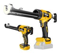 Fiihio Pistolet à calfeutrer sans fil compatible avec batterie Dewalt 20 V Max - Pistolet à calfeutrer électrique de 283,5 g avec lumière LED, écran LCD, 6 vitesses réglables pour remplissage de sol