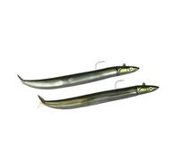 Fiiish Double Combo Crazy Sand Eel 120 Tete Plombee Off Shore - 12cm - 15g - Kaki - CSE528