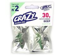 Fiiish Tete Plombee Deep Crazy Sand Eel No.3-30g - Pearl Green - CSE222