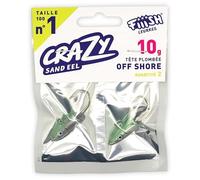 Fiiish Tete Plombee Off Shore Crazy Sand Eel No.1-10g - Pearl Green - CSE217