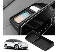 FIILINES Center Console Dash Storage Organizer for Toyota Corolla Cross 2022-2026/Corolla 2019-2026, Dash Storage Tray Corolla Cross Accessories Black (Fit 8-in.Audio Multimedia Touchscreen Display)