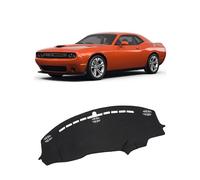 FIILINES Housse de Protection pour Tableau de Bord Compatible avec Dodge Challenger 2015-2020 2021 2022 2023 2024 Accessoires pour Tableau de Bord Challenger - Pare-Soleil en Maille antidérapante -