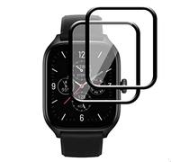 FiiMoo [2 Pièces Protecteur Ecran Compatible pour Amazfit GTS 4, [Dureté 5H] [3D Couverture Complète] [Sans Bulles] [Anti Rayures] Protection Ecran, Film Protection