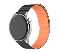 FiiMoo Bracelet Compatible avec Garmin Forerunner 165/Forerunner 245/Garmin Venu 2 Plus/Vivoactive 5, 20mm Bracelet Magnétique Silicone, Remplacement en Réglable Bracelet pour Garmin Venu Sq 2-Orange