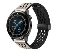 FiiMoo Bracelet Compatible avec Garmin Forerunner 165/Forerunner 245/Venu 2 Plus/Vivoactive 5, 20mm Réglable Bracelet, Bracelet de Remplacement en Cuir Hybride et Silicone pour Garmin Venu Sq 2-Blanc
