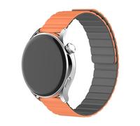 FiiMoo Bracelet Compatible avec Garmin Forerunner 265/Forerunner 255/Garmin Venu 2/Garmin Vivoactive 4, 22mm Bracelet Magnétique Silicone, Remplacement en Réglable Bracelet pour Venu 3-Gris + Orange