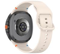 FiiMoo Bracelet en Silicone Compatible avec Galaxy Watch8 40mm/44mm/Watch8 Classic 46mm, Silicone Bracelet de Remplacement Réglable - Abricot